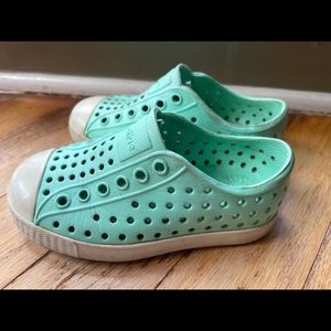 Mint green Native Shoes, toddler size c7